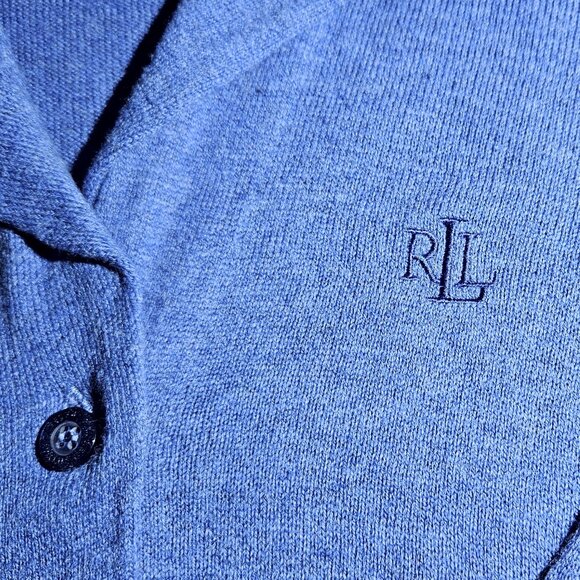 Ralph Lauren Black Label Ladies Cotton Cashmere Blazer-style Cardigan Indigo M - Picture 9 of 15